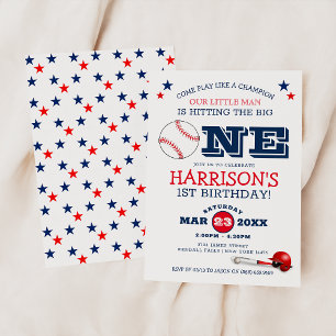 クラシック野球キッズ1歳 招待状