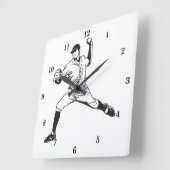 クラシック野球用壁時計 スクエア壁時計 (傾斜)