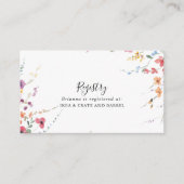 クラシック野生カラフルフローラ結婚ギフト原簿 エンクロージャーカード (正面)