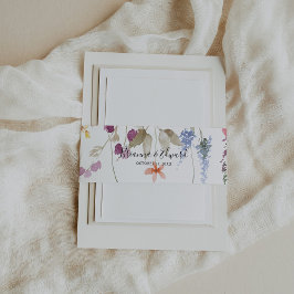 クラシック野生カラフルフローラ結婚ズ 招待状ベリーバンド