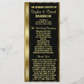 クラシック金ゴールドとブラック結婚のカスタム プログラム (正面)