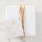 クラシック金ゴールドと写真の結婚ありがとう フェイバータグ (箱)