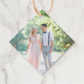 クラシック金ゴールドと写真の結婚ありがとう フェイバータグ (裏面)