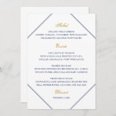 クラシック金ゴールドと海軍のメ結婚ニュー メニュー (正面/裏面)