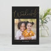 クラシック金ゴールドの書道にすばらしい人生 シーズンカード (スタンド正面)