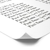 クラシック金ゴールドの結婚座席表の記号 ポスター (角)