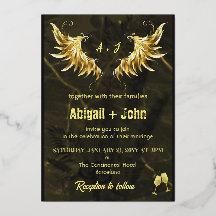 クラシック金ゴールドウイング乾燥リーフ結婚ミニマリスト