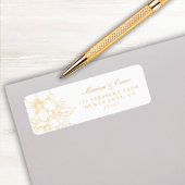 クラシック金ゴールドエレガントギルドフローラ差出人住所 ラベル