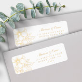 クラシック金ゴールドエレガントギルドフローラ差出人住所 ラベル