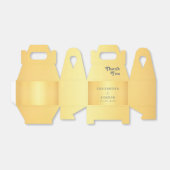 クラシック金ゴールドエレガントサンキュー結婚式の引き出物箱 フェイバーボックス (折り畳みなし)