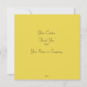 クラシック金ゴールドエレガントフローラ サンキューカード (裏面)