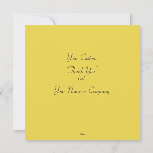 クラシック金ゴールドエレガントフローラ サンキューカード (裏面)