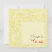 クラシック金ゴールドエレガントフローラ サンキューカード (正面)