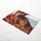 クラシック金ゴールドエレガントメリークリスマスフォト 箔シーズンカード (回転した状態)