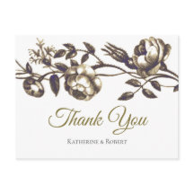 クラシック金ゴールドエレガントヴィンテージ花ありがとう