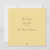 クラシック金ゴールドエレガント王室の赤 サンキューカード (裏面)