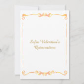 クラシック金ゴールドキンセアニェラ招待状 招待状 (裏面)