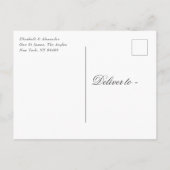 クラシック金ゴールドクレストモノグラムフォイル日付を保存 案内ポストカード (裏面)