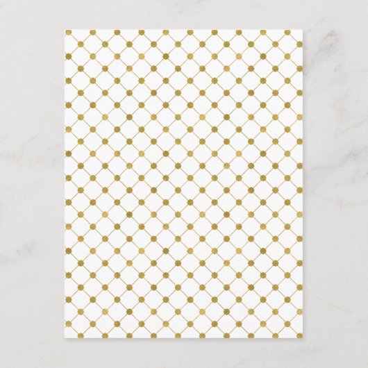 クラシック金ゴールドクレスト結婚の詳細カード エンクロージャーカード (裏面)