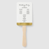 クラシック金ゴールドクレスト結婚式 プログラムハンドファン ハンドファン (裏面)