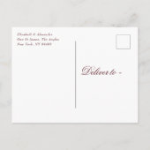 クラシック金ゴールドクレストNaveブルーフォイル日付を保存 案内ポストカード (裏面)