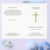 クラシック金ゴールドクロスエレガント、折り畳み式 チラシ (シングル)