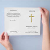 クラシック金ゴールドクロスエレガント、折り畳み式 チラシ (手)