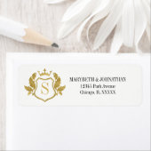 クラシック金ゴールドク結婚レ住所 シール (インサイチュ)