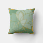 クラシック金ゴールドグリーンホワイト クッション (裏面)