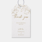 クラシック金ゴールドグ結婚リーズ ギフトタグ (正面)