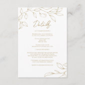 クラシック金ゴールドグ結婚レリー詳細 エンクロージャーカード (正面)