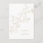 クラシック金ゴールドグ結婚レリー詳細 エンクロージャーカード (裏面)