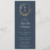 クラシック金ゴールドネイビーフローラモチ結婚オグラム メニュー (裏面)