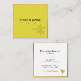 クラシック金ゴールドビープロフェッショナル スクエア名刺