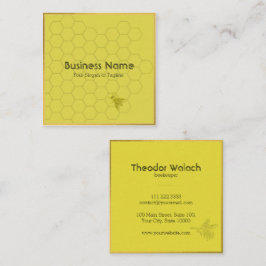 クラシック金ゴールドビープロフェッショナル スクエア名刺