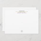 クラシック金ゴールドフェイクライン法弁護士ビッグ サンキューカード (正面/裏面)