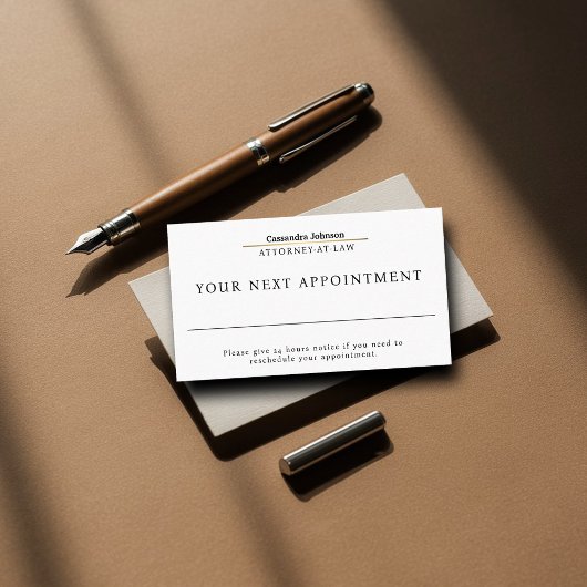 クラシック金ゴールドフェイクライン法弁護士 予約カード