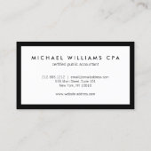 クラシック金ゴールドフェイク番号ロゴAccountant 名刺 (裏面)