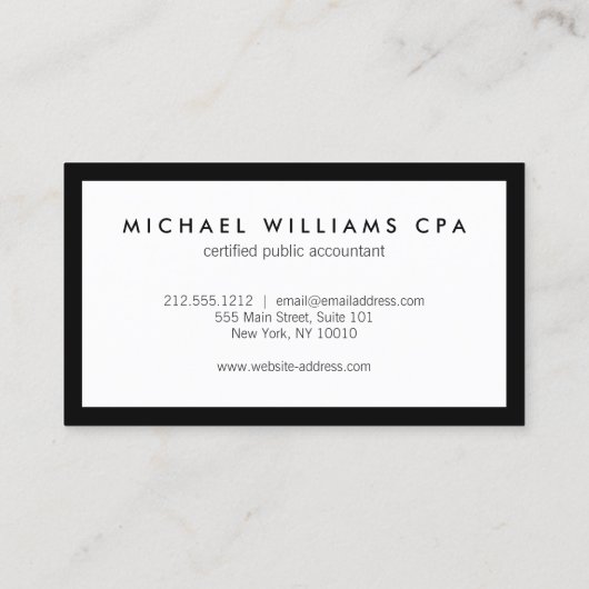 クラシック金ゴールドフェイク番号ロゴAccountant 名刺 (裏面)