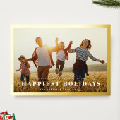 クラシック金ゴールドフォトフレーム | クリスマスエレガント文字 箔シーズンカード