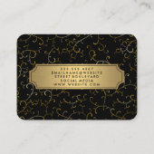クラシック金ゴールドフレームつる植物パターン 名刺 (裏面)