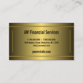 クラシック金ゴールドフレームバーHorizontal Accountant 名刺 (裏面)