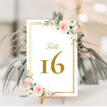 クラシック金ゴールドフレームピンク結婚赤面 テーブルナンバー<br><div class="desc">金ゴールドフレーム赤面ピンク結婚フローラのテーブル番号。</div>