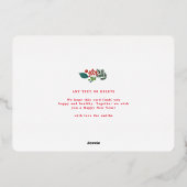 クラシック金ゴールドフレームメリークリスマスワンフォト 箔シーズンカード (裏面)