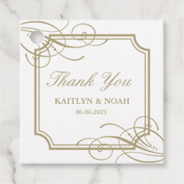 クラシック金ゴールドフレームラグジュアリー結婚ズサンキュー フェイバータグ