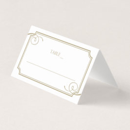 クラシック金ゴールドフレームラグジュアリー結婚ズ座席表 名刺