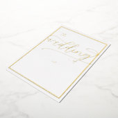 クラシック金ゴールドフレームロマン結婚ト書 箔招待状 (回転した状態)