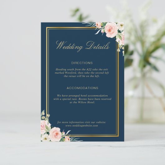 クラシック金ゴールドフレ結婚ームの詳細カード エンクロージャーカード (スタンド正面)