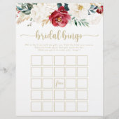 クラシック金ゴールドフローラブライダルビンゴゲーム (正面)