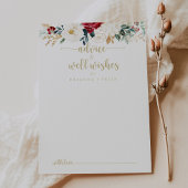 クラシック金ゴールドフローラ結婚の願い アドバイスカード